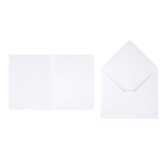 4.25" x 5.5" Solid Folded Card & Envelope Sets